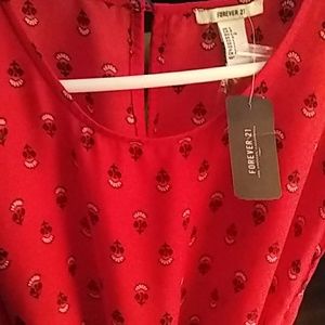 Red cap sleeve Forever 21 dress